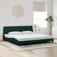  sötétzöld bársony ágykeret matrac nélkül Hanko 200x200 cm ágy és ágykellék