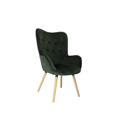  Sötétzöld bársony fotel COZY bútor
