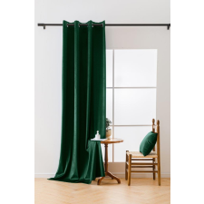 Sötétzöld fényzáró függöny VELVET 140x270 cm Felfüggesztés: Hullámos sínszalag lakástextília