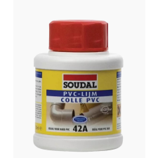 Soudal oldószeres PVC csőragasztó 42A 250ml ecsettel ragasztó