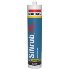 Soudal Silirub PC neutrális transzparens 300ml polikarbonát barkácsolás, csiszolás, rögzítés