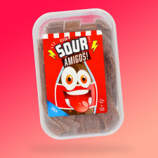 Sour Amigos Cola ízű savanyú gumicukor 300g csokoládé és édesség