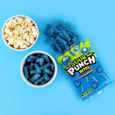  Sour Punch Bites Blue Raspberry kék málna ízű savanyú gumicukor 105g reform élelmiszer