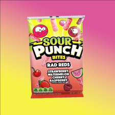 Sour Punch Bites Rad Reds gyümölcsös gumicukor 142g csokoládé és édesség