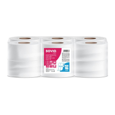 SOVIO Toalettpapír, 2 rétegű, 124,8 m, 18 cm átmérő, SOVIO higiéniai papíráru