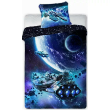  Space ágyneműhuzat, Kék bolygó (100% pamut) (001) lakástextília
