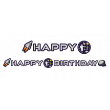 Space , Űr Happy Birthday felirat 192 cm party kellék