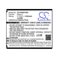  Spark 2 Telefon akkumulátor 1250 mAh mobiltelefon akkumulátor