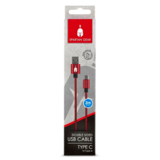  Spartan Gear Double Sided USB Cable (Type C) 2m Red kábel és adapter