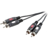 SpeaKa Professional RCA Audio Csatlakozókábel [2x RCA dugó - 2x RCA dugó] 1.50 m Fekete (SP-7869764)