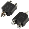 SpeaKa Professional RCA Audio Y adapter [1x RCA dugó - 2x RCA alj] Fekete (SP-7870160)