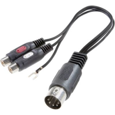 SpeaKa Professional RCA / DIN csatlakozó Audio Y adapter [1x Dióda dugó, 5 pólusú (DIN) - 2x RCA alj] Fekete (SP-7870284) kábel és adapter