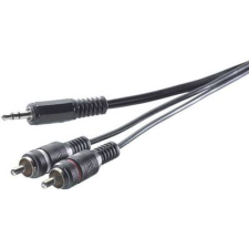 SpeaKa Professional RCA / Jack Audio Csatlakozókábel [2x RCA dugó - 1x Jack dugó, 3,5 mm-es] 3.00 m Fekete (SP-7870368) kábel és adapter