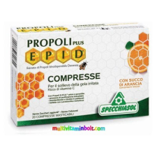 Specchiasol Propolisz szopogatós 20 db tabletta, narancsos ízesítéssel. EPID® szabadalommal védett propolisz kivonattal - Specchiasol vitamin és táplálékkiegészítő