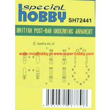 SPECIAL HOBBY 1/72 British Post-war Underwing Armament fegyverzet modell kiegészítő makett
