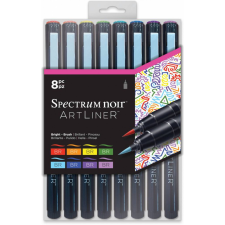 Spectrum Noir Ecsetfilc készlet , Spectrum Noir Artliner / Bright- Brush - (8 db) filctoll, marker