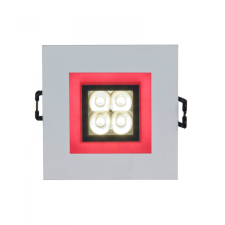 spectrumLED FIALE 4LED 4X1W 30deg 230V SQUARE CW LED SPOT RED FRAME világítás