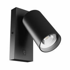 spectrumLED SQUALLA VARIOSA SWITCH GU10 SCONCE 230V IP20 55x100MM BLACK ROUND világítás