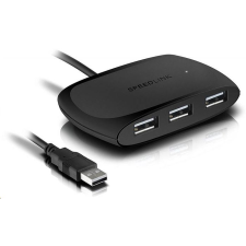 Speedlink Snappy 4 portos USB 2.0 Hub fekete (SL-140011-BK) (SL-140011-BK) hub és switch