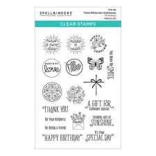 Spellbinders Szilikonbélyegző Floral Reflection Sentiments Clear Stamps (1 csomag) bélyegző
