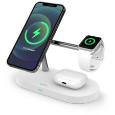 SPELLO by Epico 3in1 Vezeték nélküli töltő MagSafe támogatással - fehér (9915101100151) mobiltelefon kellék