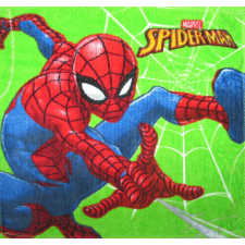 Spiderman, Pókember Kéztörlő arctörlő, törölköző 30x30cm kék babatörülköző, kifogó