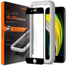 Spigen AlignMaster FC Black iPhone SE 2022/SE 2020/8/7 üvegfólia mobiltelefon kellék