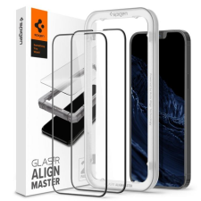 Spigen AlignMaster Full Coverage Tempered Glass Apple iPhone 13 Pro Max kijelzővédő 2db (AGL03377) (AGL03377) mobiltelefon kellék