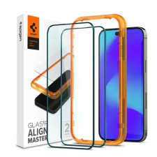 Spigen AlignMaster "Glas.tR" Apple iPhone 14 Pro Max Tempered kijelzővédő fólia (2db) mobiltelefon kellék
