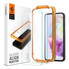 Spigen AlignMaster Samsung Galaxy A35 5G Tempered kijelzővédő fólia (2db) mobiltelefon kellék