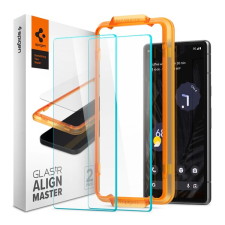 Spigen ALM FC képernyővédő üveg 2db (2.5D, ujjlenyomatmentes, extra karcálló, 9H, ultravékony, színkiemelés) ÁTLÁTSZÓ Google Pixel 7a mobiltelefon kellék