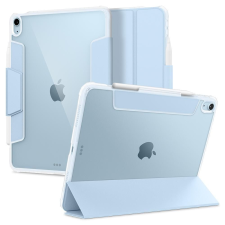 Spigen Apple iPad Air (2020) / iPad Air (2022), mappa tok, légpárnás sarok, közepesen ütésálló, Apple Pencil tartóval, Smart Case, Spigen Ultra Hybrid Pro, átlátszó/kék tablet tok