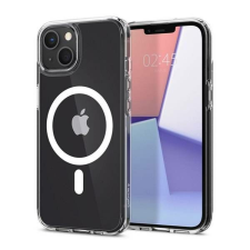 Spigen APPLE iPhone 13 mini, SPIGEN ULTRA HYBRID MAG mobiltok, Átlátszó, Fehér tok és táska