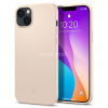 Spigen Apple iPhone 14 Plus, Műanyag hátlap védőtok, Spigen Thin Fit, homok-beige