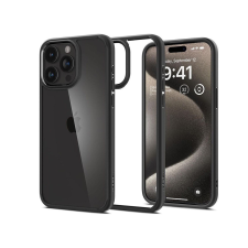 Spigen Apple iPhone 15 Pro Max ütésálló hátlap - Spigen Ultra Hybrid - fekete/átlátszó tok és táska