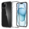 Spigen Apple iPhone 16, Műanyag hátlap védőtok + szilikon keret, Spigen Ultra Hybrid, átlátszó