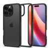 Spigen Apple iPhone 16 Pro, Műanyag hátlap védőtok + szilikon keret, Spigen Ultra Hybrid, átlátszó/fekete