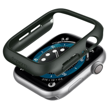 Spigen Apple Watch 4-6, SE (44mm), Műanyag védőkeret, szíj nélkül, Spigen Thin Fit, sötétzöld okosóra kellék