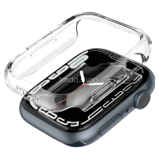 Spigen Apple Watch 7 (45mm), Műanyag védőkeret, szíj nélkül, Spigen Thin Fit, átlátszó okosóra kellék