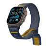 Spigen ATHLEX pótszíj (egyedi méret, nagy, nylon, tépőzáras, légáteresztő, SPORT) SÖTÉTKÉK Apple Watch Series 5 44mm, Watch Series 4 44mm, Watch Series 3 42mm