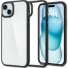 Spigen CRYSTAL HYBRID szilikon telefonvédő (ütésállóság, műanyag keret) FEKETE Apple iPhone 15 Plus (ACS06462) (ACS06462)