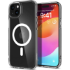 Spigen CRYSTAL HYBRID szilikon telefonvédő (ütésállóság, műanyag keret, MagSafe) ÁTLÁTSZÓ Apple iPhone 15 Plus (ACS06463) (ACS06463)