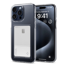 Spigen Crystal Slot Apple Iphone 15 Pro Crystal Clear tok, átlátszó tok és táska