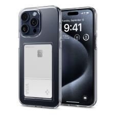 Spigen Crystal Slot Apple iPhone 15 Pro tok, Crystal Clear, átlátszó tok és táska