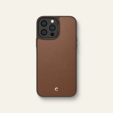Spigen Cyrill Apple iPhone 13 Pro Max tok Diana Leather Brick Saddle Brown - barna (ACS03173) (ACS03173) - Telefontok tok és táska