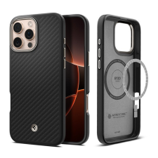 Spigen Enzo Aramid iPhone 16 Pro tok, Black Natural, fekete tok és táska