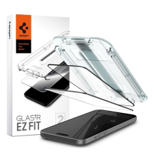 Spigen ez fit hd képernyővédő üveg 2db (2.5d, tokbarát, ultravékony, 0.2mm, 9h + segédkeret) fekete agl06884 mobiltelefon kellék