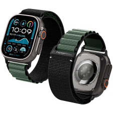 Spigen Fabric Band (hook) Apple Watch 49mm/46mm/45mm/44mm Black Green okosóra kellék