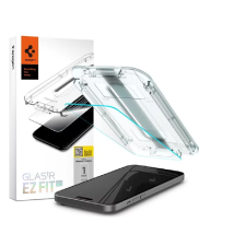 Spigen Glas.tR EZ Fit HD Apple iPhone 15 Edzett üveg kijelzővédő (AGL06907) mobiltelefon kellék
