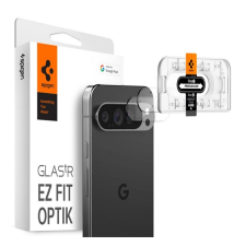Spigen Glass tR EZ Fit Optik 2 Pack Crystal Clear Google Pixel 9 Pro kamera védő fólia mobiltelefon kellék